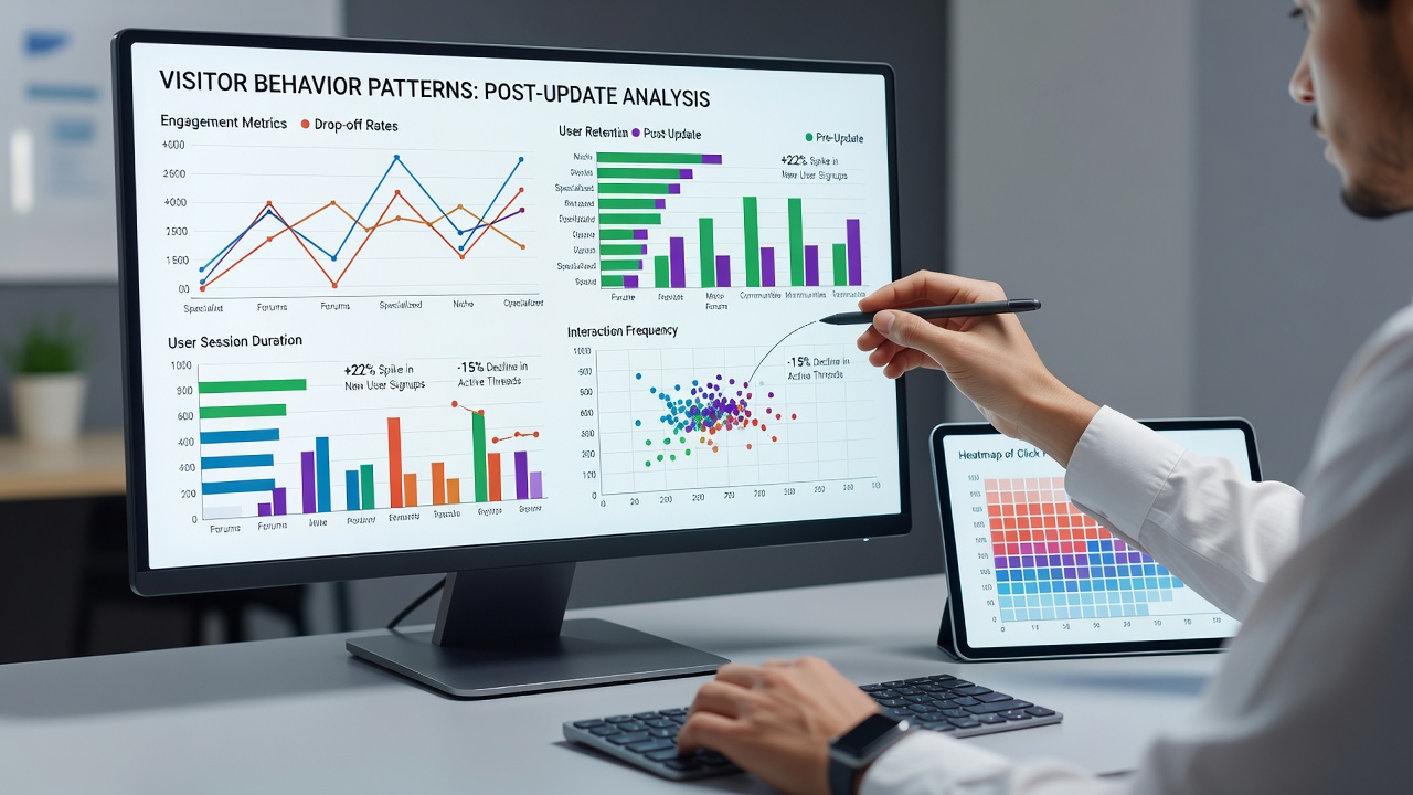 Examining Visitor Behavior Patterns in Niche Platforms Following Core System Updates