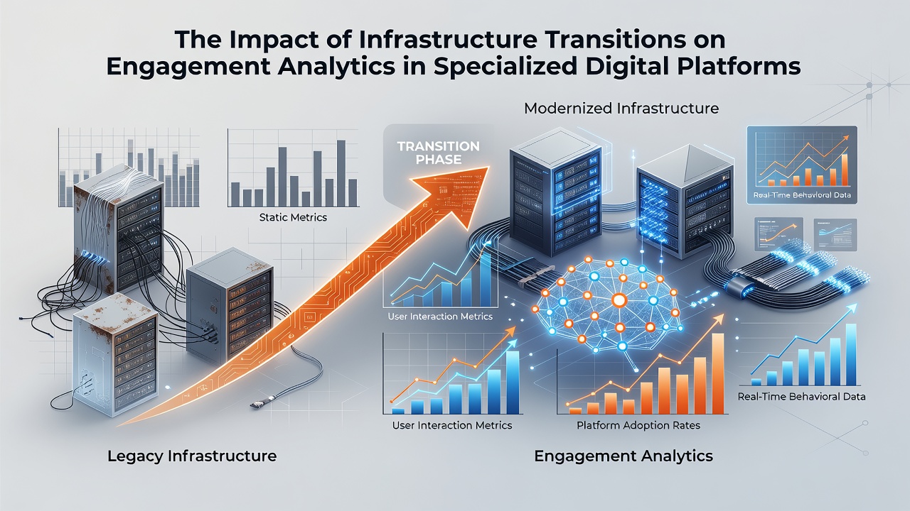 Analytics dashboard comparison before and after infrastructure migration